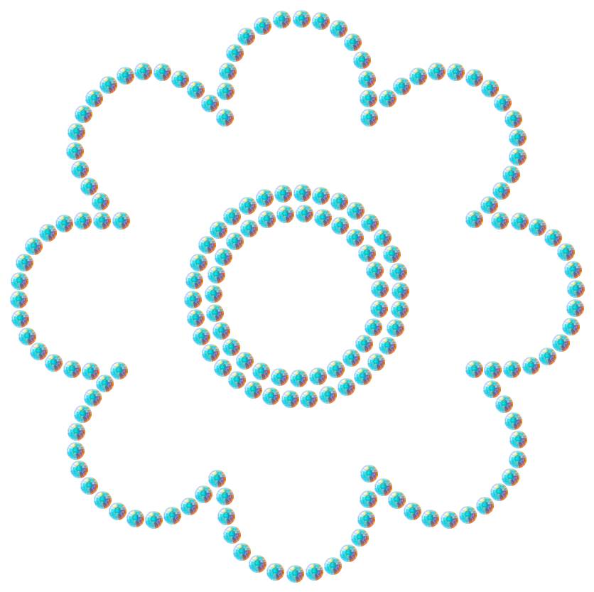 Трафарет Цветок — RHT_FLOWER1_SS6_CRYSTAL_AB_DMC