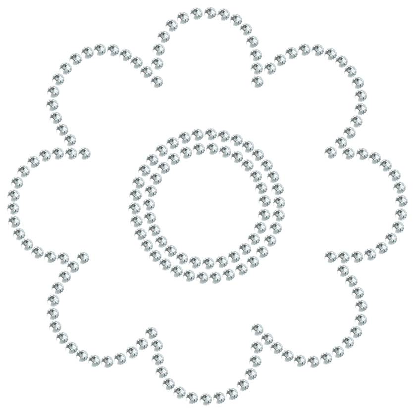 Трафарет Цветок — RHT_FLOWER1_SS6_CRYSTAL_CLEAR