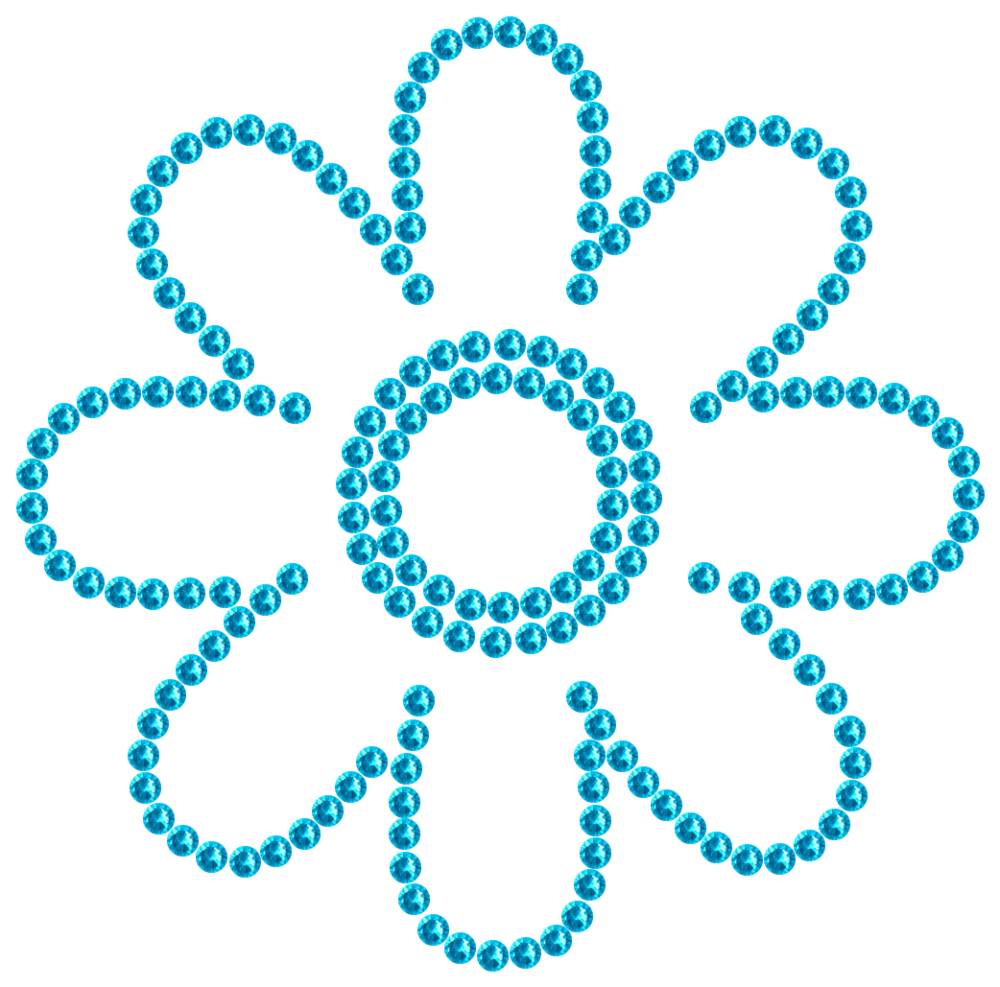 Трафарет Ромашка — RHT_FLOWER2_SS10_AQUAMARINE
