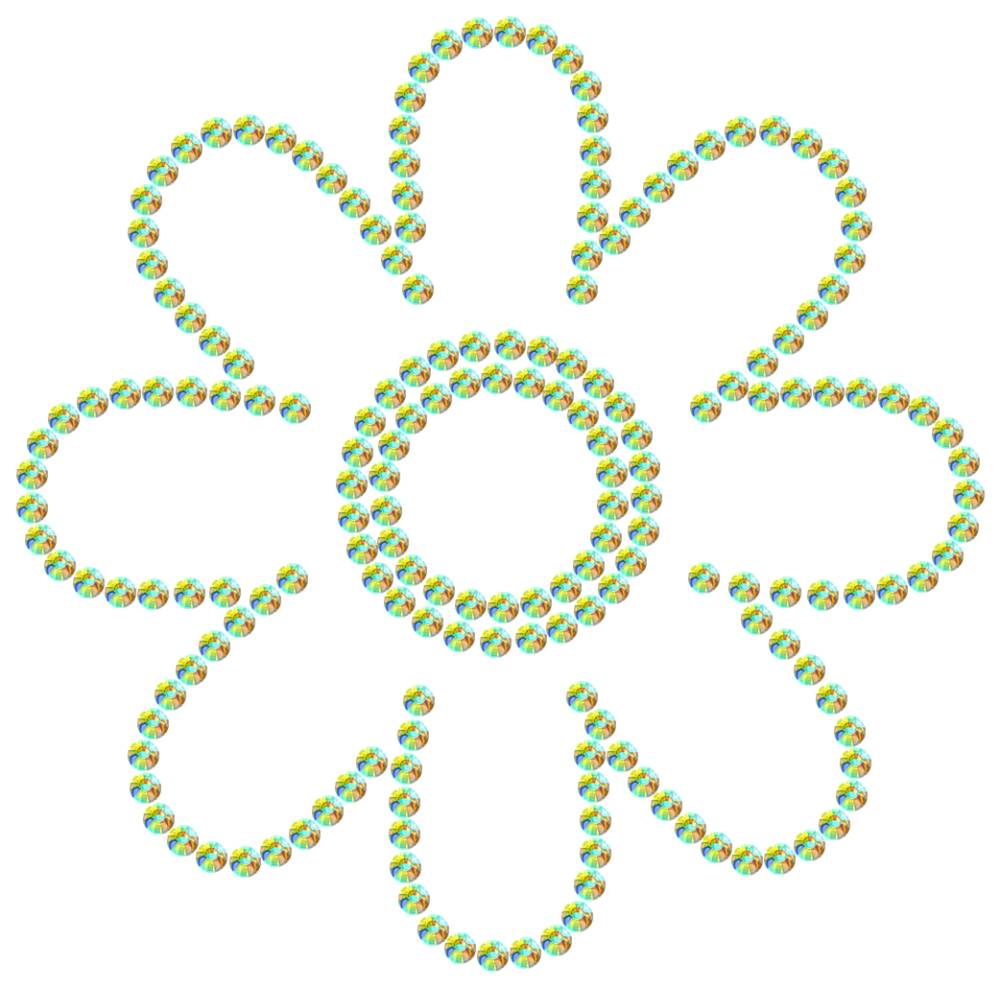 Трафарет Ромашка — RHT_FLOWER2_SS10_CRYSTAL_AB