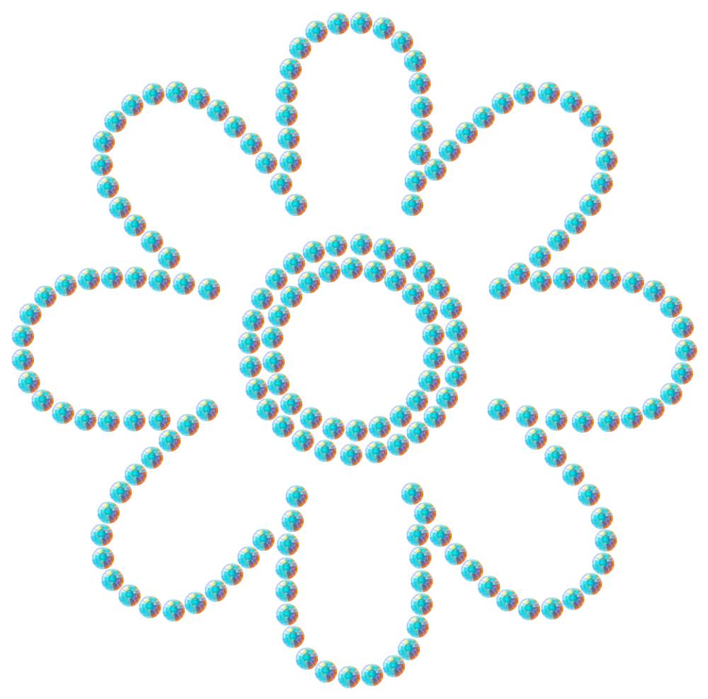 Трафарет Ромашка — RHT_FLOWER2_SS10_CRYSTAL_AB_DMC