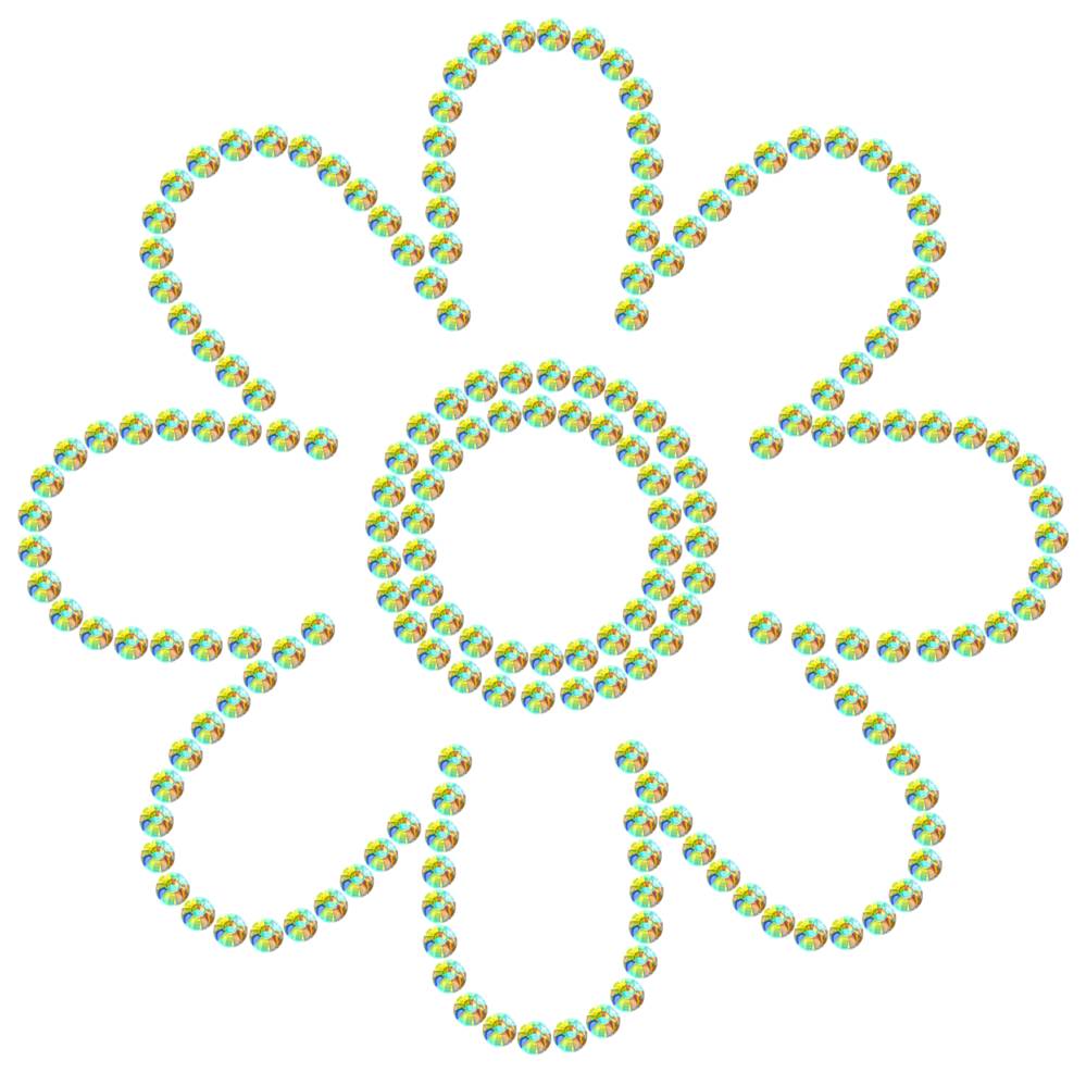 Трафарет Ромашка — RHT_FLOWER2_SS20_CRYSTAL_AB