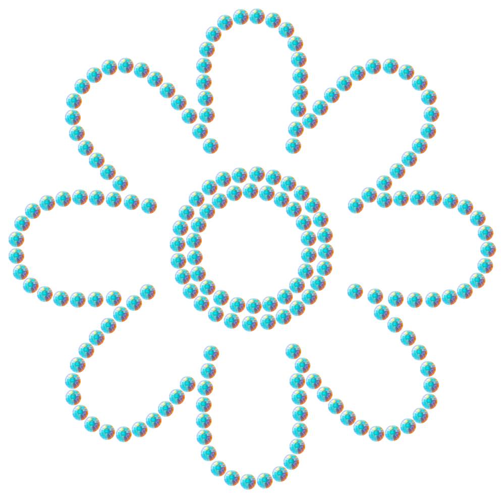 Трафарет Ромашка — RHT_FLOWER2_SS20_CRYSTAL_AB_DMC