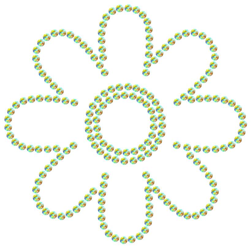 Трафарет Ромашка — RHT_FLOWER2_SS6_CRYSTAL_AB