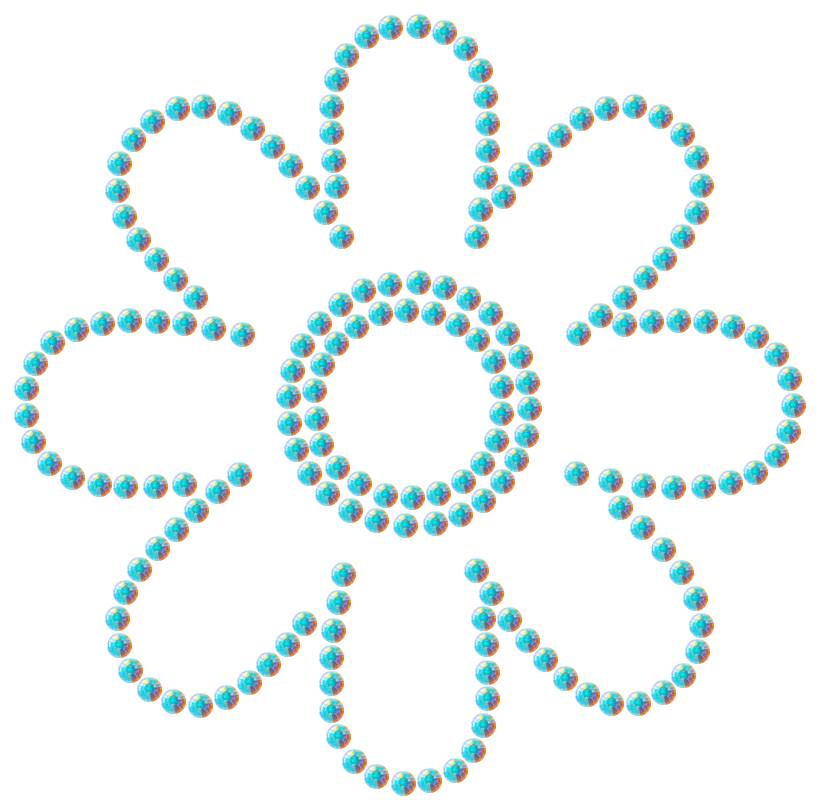 Трафарет Ромашка — RHT_FLOWER2_SS6_CRYSTAL_AB_DMC