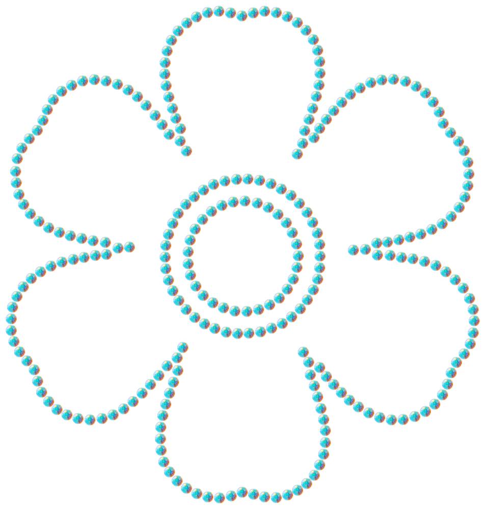 Трафарет Незабудка — RHT_FLOWER3_SS10_CRYSTAL_AB_DMC