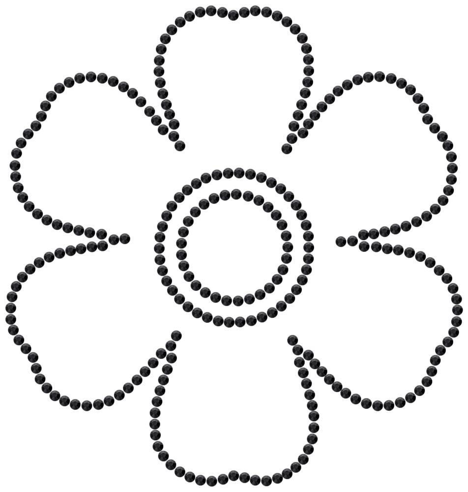 Трафарет Незабудка — RHT_FLOWER3_SS10_JET_BLACK