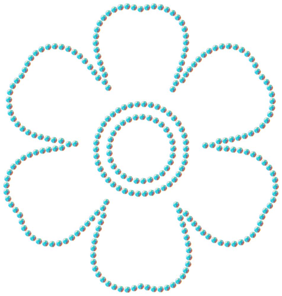 Трафарет Незабудка — RHT_FLOWER3_SS16_CRYSTAL_AB_DMC