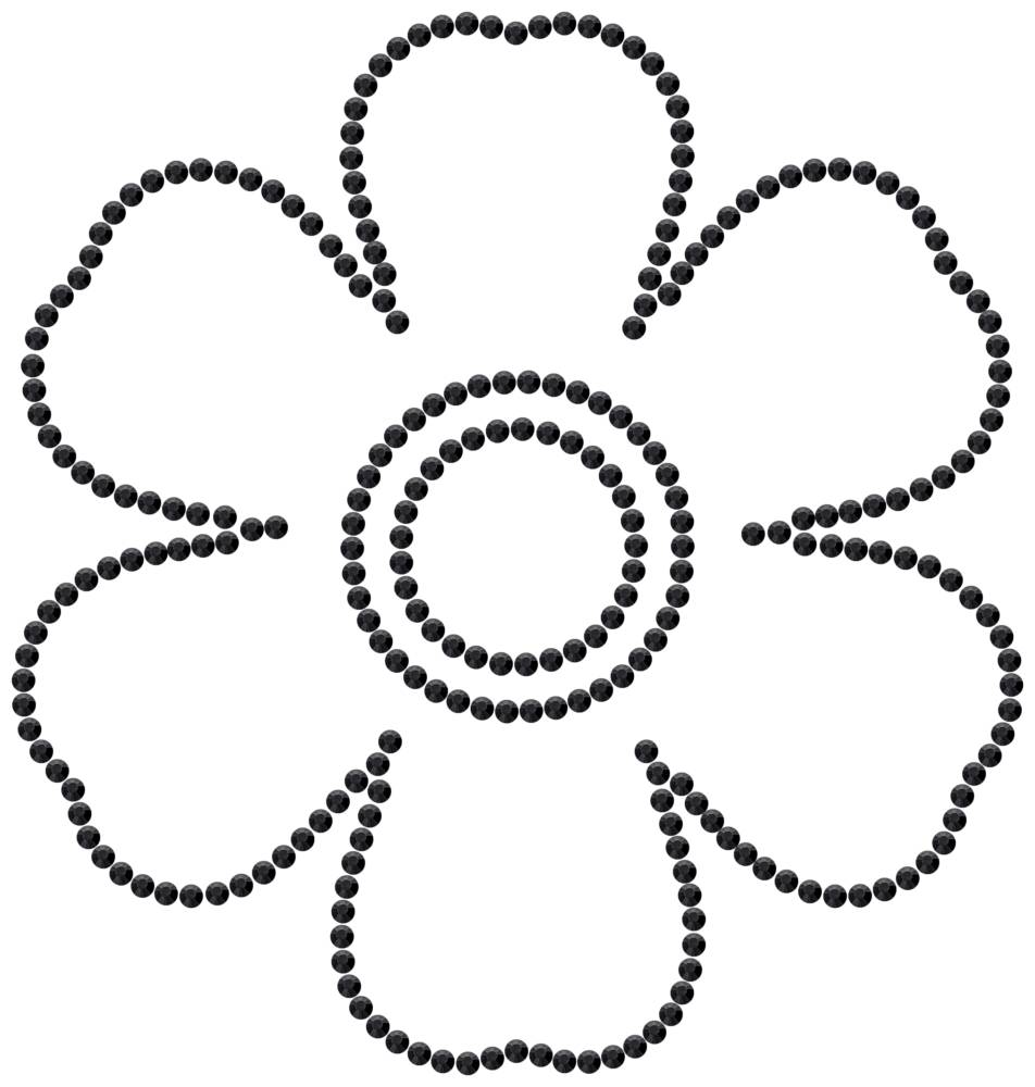 Трафарет Незабудка — RHT_FLOWER3_SS16_JET_BLACK