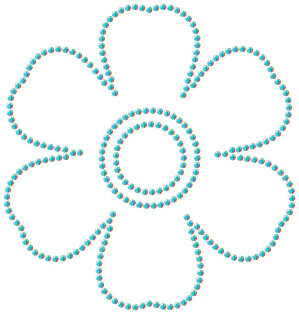 Трафарет Незабудка — RHT_FLOWER3_SS20_CRYSTAL_AB_DMC