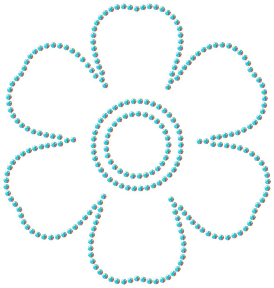 Трафарет Незабудка — RHT_FLOWER3_SS6_CRYSTAL_AB_DMC