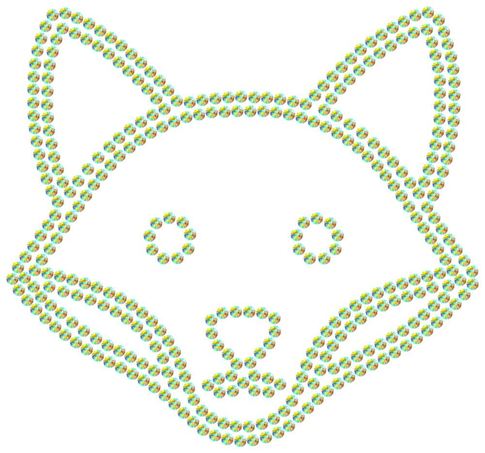 Трафарет Лиса — RHT_FOX1_SS10_CRYSTAL_AB