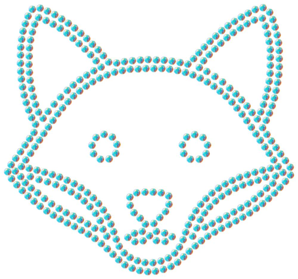 Трафарет Лиса — RHT_FOX1_SS10_CRYSTAL_AB_DMC