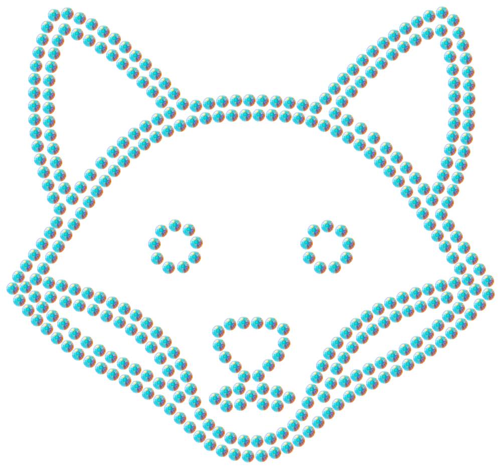 Трафарет Лиса — RHT_FOX1_SS12_CRYSTAL_AB_DMC