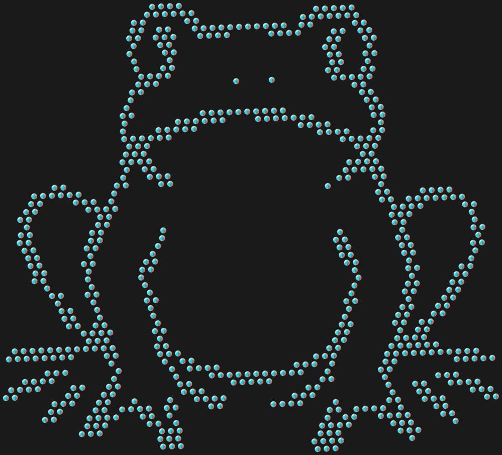 Трафарет Лягушка — RHT_FROG1_SS16_CRYSTAL_AB_DMC