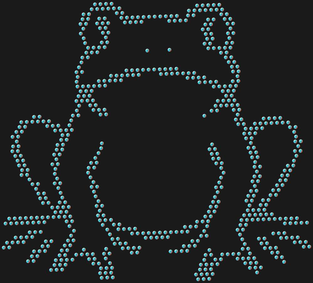Трафарет Лягушка — RHT_FROG1_SS20_CRYSTAL_AB_DMC