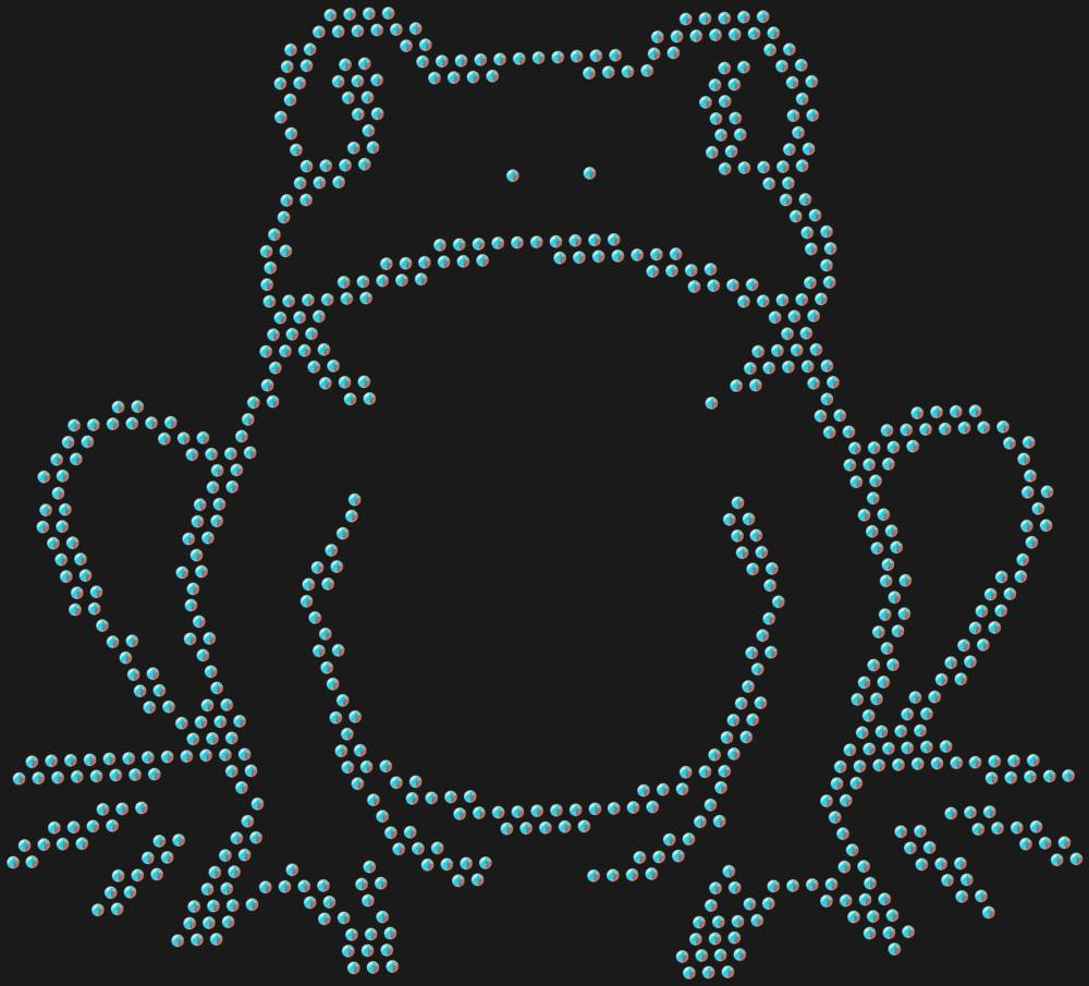 Трафарет Лягушка — RHT_FROG1_SS6_CRYSTAL_AB_DMC