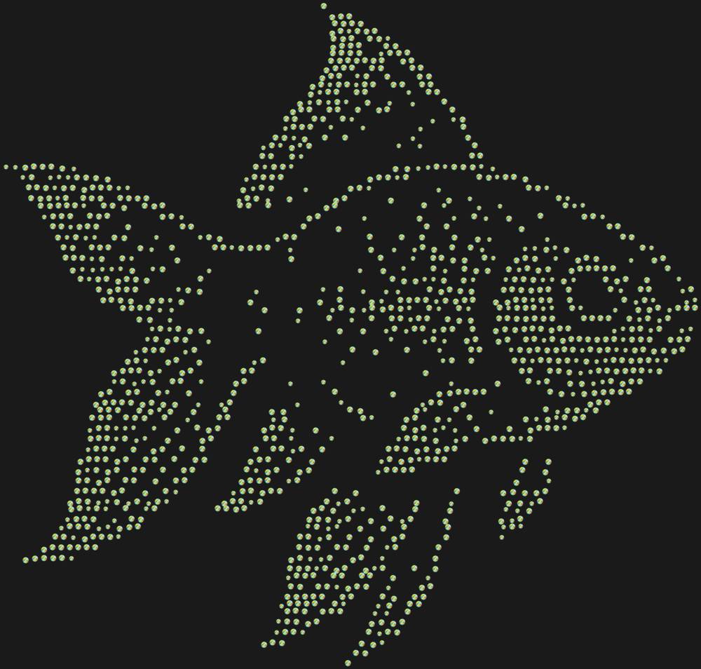 Трафарет Золотая рыбка — RHT_GOLDFISH1_MULTY_CRYSTAL_AB