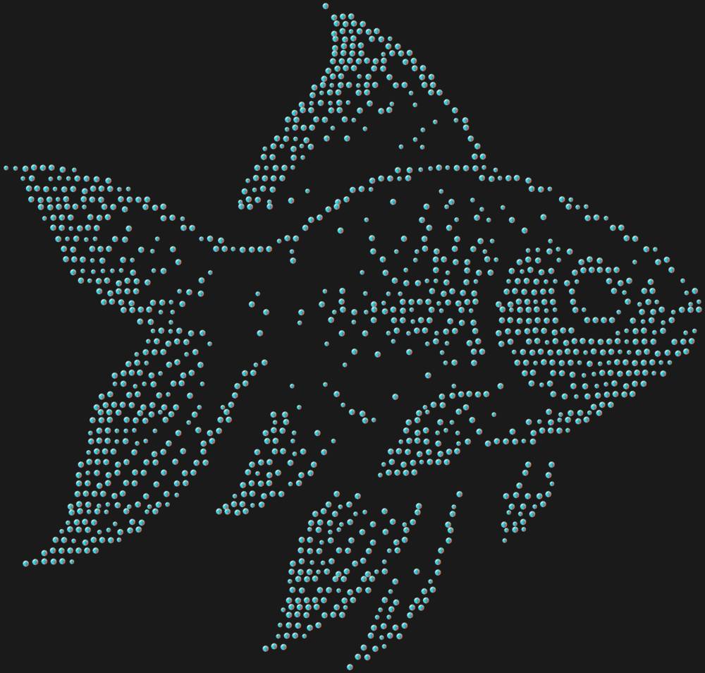 Трафарет Золотая рыбка — RHT_GOLDFISH1_MULTY_CRYSTAL_AB_DMC