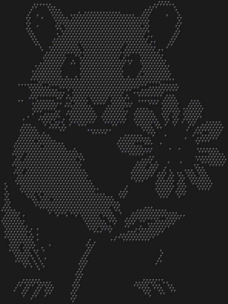 Трафарет Хомяк с цветком — RHT_HAMSTER1_SS10_JET_BLACK