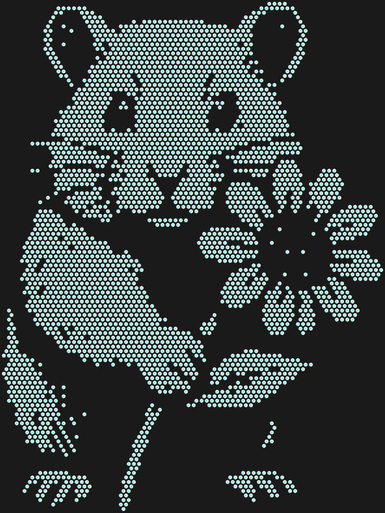 Трафарет Хомяк с цветком — RHT_HAMSTER1_SS12_CRYSTAL_AB_DMC