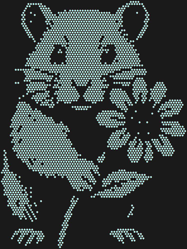Трафарет Хомяк с цветком — RHT_HAMSTER1_SS20_CRYSTAL_AB_DMC