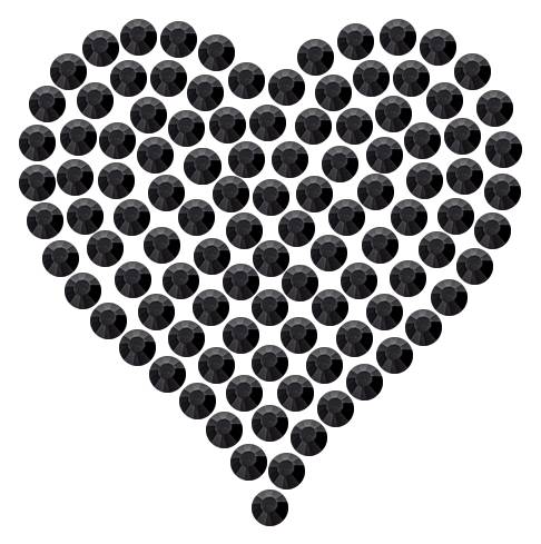 Трафарет Мини сердце плотное — RHT_HEART1_SS10_JET_BLACK