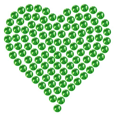 Трафарет Мини сердце плотное — RHT_HEART1_SS10_LT_PERIDOT