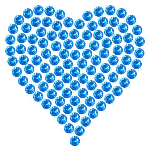 Трафарет Мини сердце плотное — RHT_HEART1_SS10_LT_SAPPHIRE