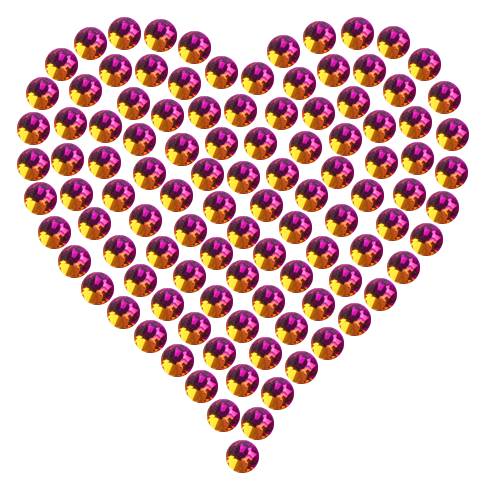 Трафарет Мини сердце плотное — RHT_HEART1_SS10_RAINBOW