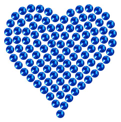 Трафарет Мини сердце плотное — RHT_HEART1_SS10_SAPPHIRE