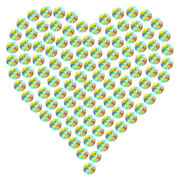 Трафарет Мини сердце плотное — RHT_HEART1_SS12_CRYSTAL_AB