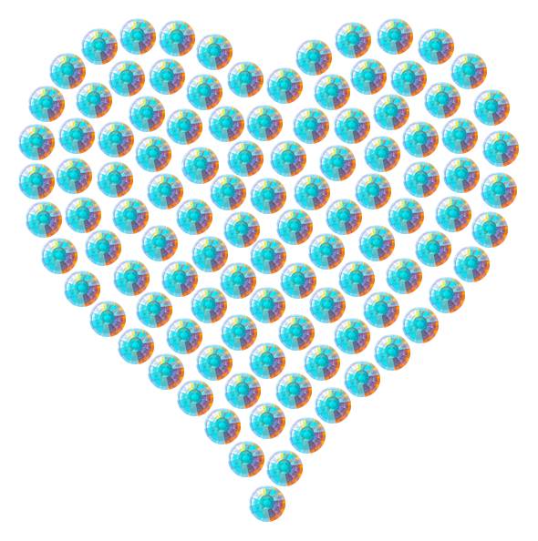 Трафарет Мини сердце плотное — RHT_HEART1_SS12_CRYSTAL_AB_DMC