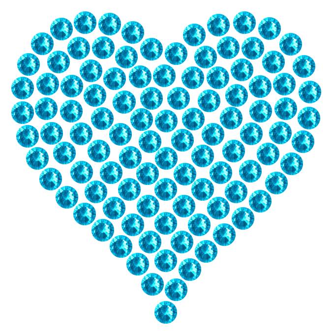 Трафарет Мини сердце плотное — RHT_HEART1_SS16_AQUAMARINE