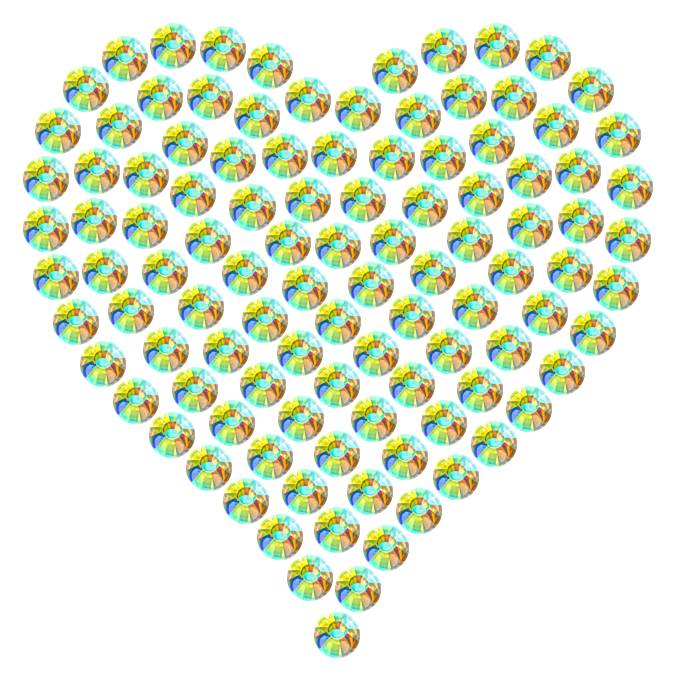 Трафарет Мини сердце плотное — RHT_HEART1_SS16_CRYSTAL_AB