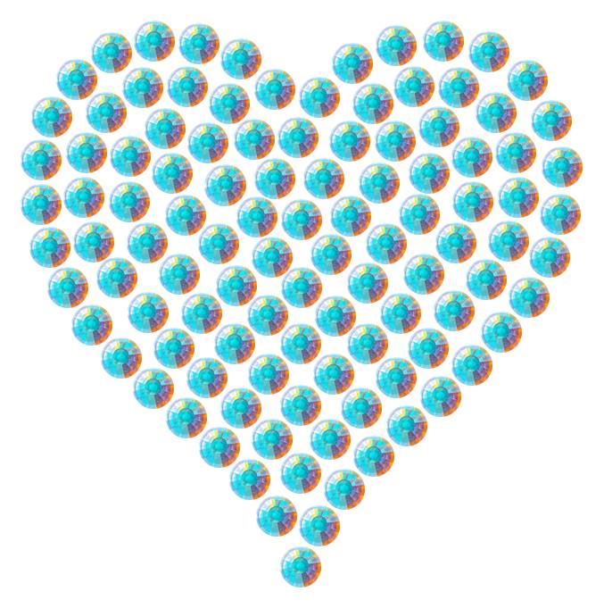 Трафарет Мини сердце плотное — RHT_HEART1_SS16_CRYSTAL_AB_DMC