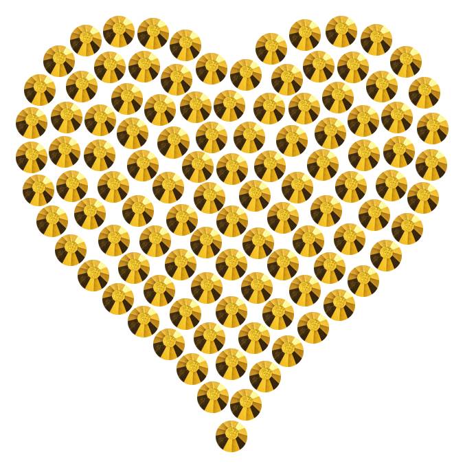 Трафарет Мини сердце плотное — RHT_HEART1_SS16_GOLD