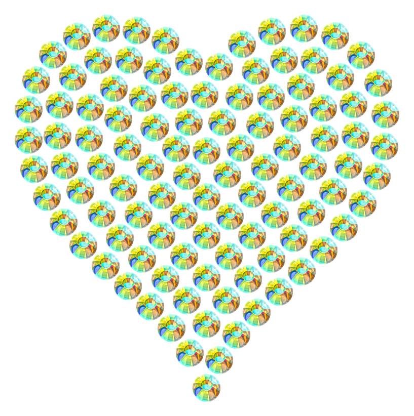 Трафарет Мини сердце плотное — RHT_HEART1_SS20_CRYSTAL_AB