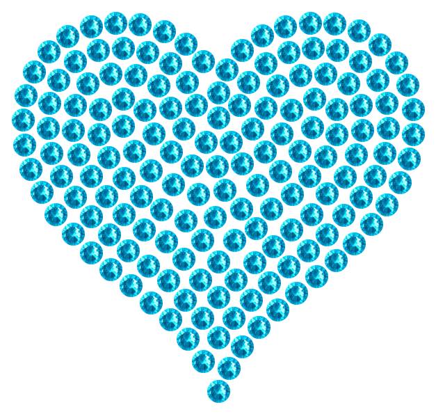 Трафарет Сердце среднее — RHT_HEART2_SS10_AQUAMARINE