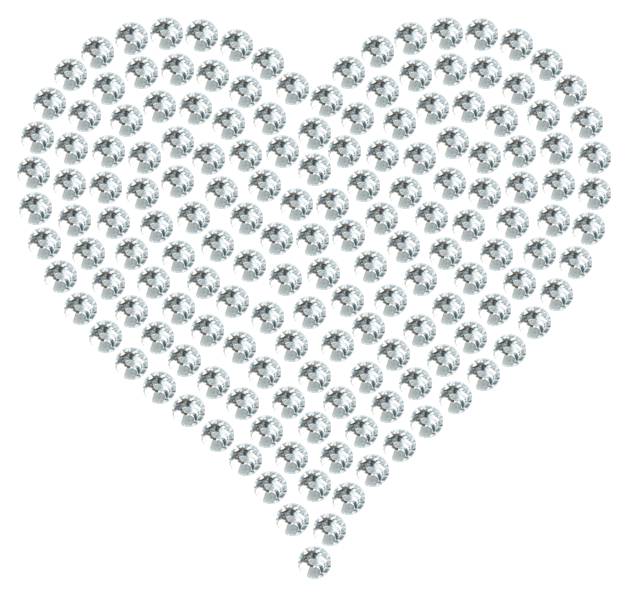 Трафарет Сердце среднее — RHT_HEART2_SS10_CRYSTAL_CLEAR