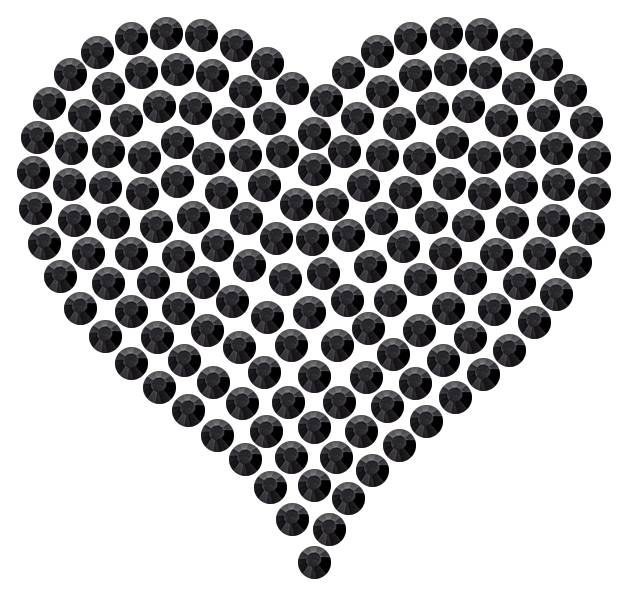 Трафарет Сердце среднее — RHT_HEART2_SS10_JET_BLACK