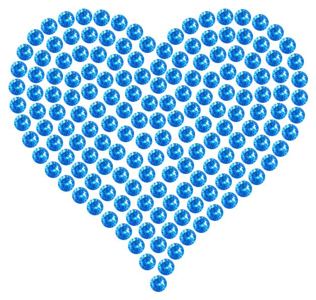 Трафарет Сердце среднее — RHT_HEART2_SS10_LT_SAPPHIRE