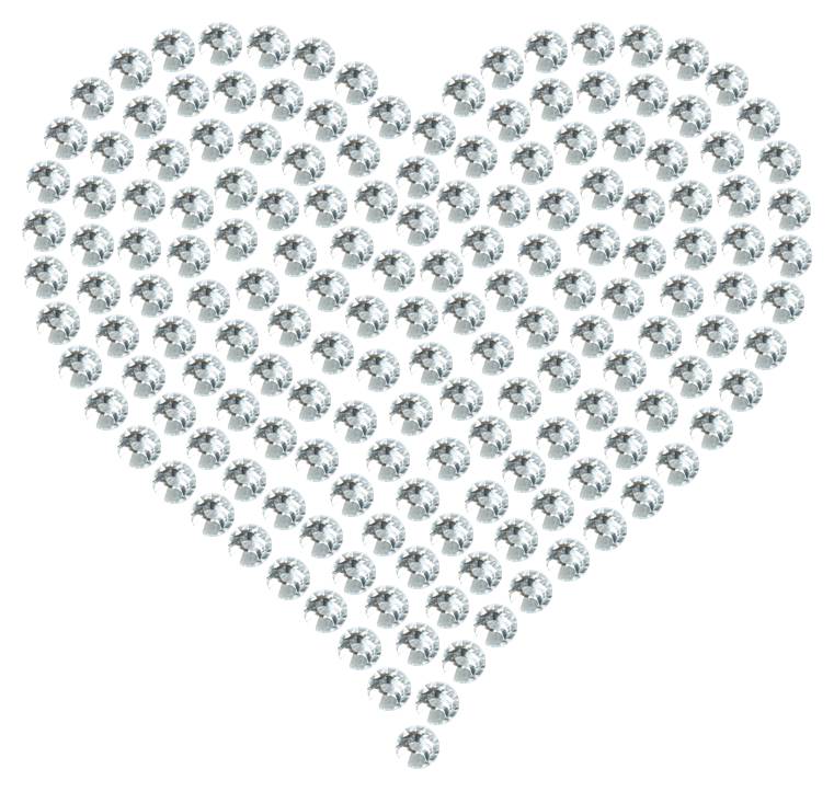 Трафарет Сердце среднее — RHT_HEART2_SS12_CRYSTAL_CLEAR