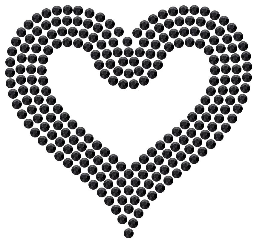 Трафарет Сердце с контуром — RHT_HEART3_SS10_JET_BLACK