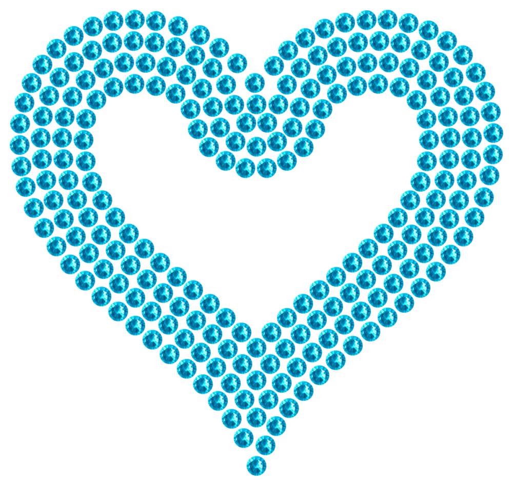 Трафарет Сердце с контуром — RHT_HEART3_SS16_AQUAMARINE