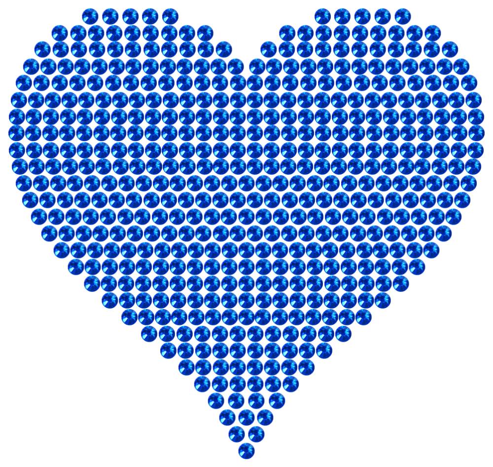 Трафарет Большое сердце — RHT_HEART4_SS10_SAPPHIRE