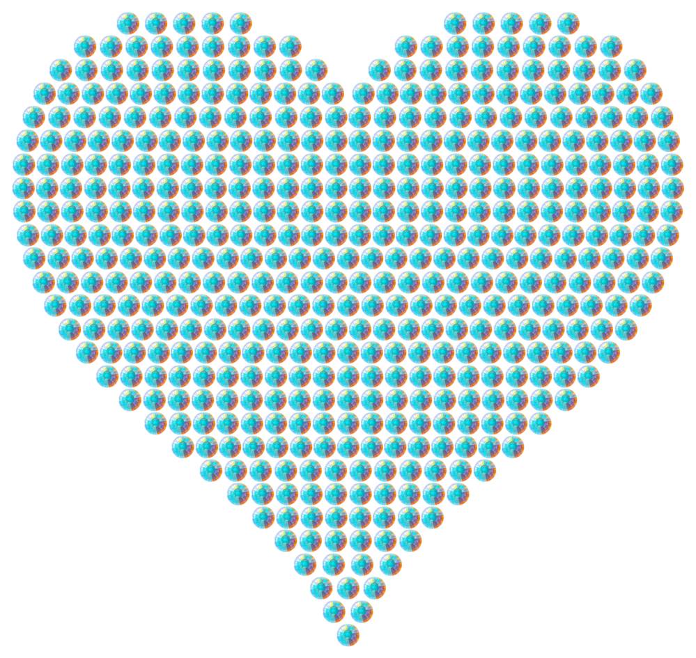 Трафарет Большое сердце — RHT_HEART4_SS20_CRYSTAL_AB_DMC