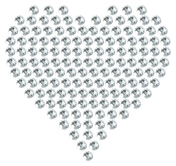 Трафарет Сердце компактное — RHT_HEART5_SS10_CRYSTAL_CLEAR