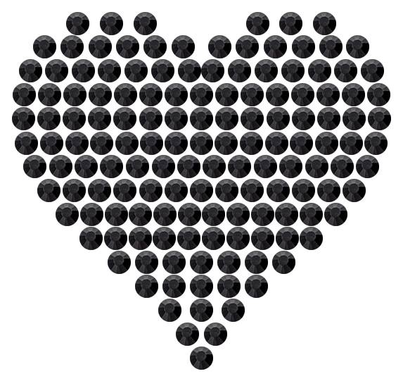 Трафарет Сердце компактное — RHT_HEART5_SS10_JET_BLACK