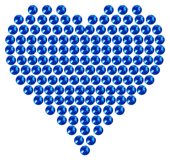 Трафарет Сердце компактное — RHT_HEART5_SS10_SAPPHIRE